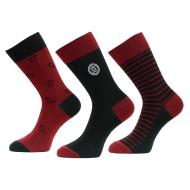 X3 Paires de Chaussettes Rouge/Noir Homme Serge Blanco CHVX3 pas cher