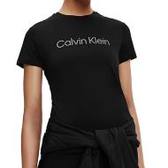 T-shirt Noir femme Calvin Klein Jeans Bae pas cher