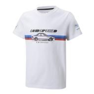 T-shirt Blanc Garçon Puma Bmw Mms Car Graf pas cher