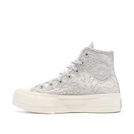 Baskets Grises Dentelle Femme Converse Chuck Taylor All Star Lift pas cher
