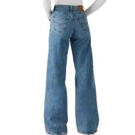 Klassische blaue Baggy-Jeans für Damen von Levi's 728 Wide Ansicht 2