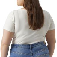 T-shirt Blanc Femme Vero Moda Vmvanda Curve vue 2