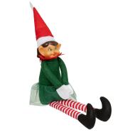 Déco Noël lutin farceur Fille Atmosphera Zilou 40cm pas cher