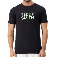 T-shirt Noir Homme Teddy Smith Basic Mc