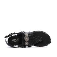 Sandalias negras de mujer Replay Nairobi Thong ver 4