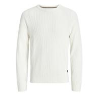 Pull en Maille Blanc Homme Jack & Jones Pannel pas cher