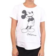 T-Shirt Blanc Femme Disney Mickey California Vintage pas cher