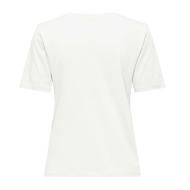 T-Shirt Blanc Femme Only Happy vue 2