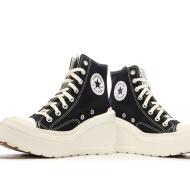Baskets Noires Femme Converse Chuck 70 De Luxe Wedge A06478C vue 7