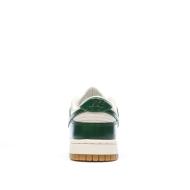 Baskets Blanches/Vertes Femme Nike Dunk Low vue 4