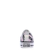 Baskets Rose/Blanche Femme Converse OX vue 3
