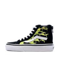 Baskets Noir Garçon Vans SK8-HI ZIP pas cher