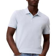Hellblaues Herren-Polohemd von Calvin Klein Jeans, Sommer, Monogram Pique