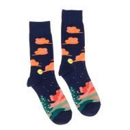 Chaussettes Marine/Vert Mixte Stella Green Ciel pas cher