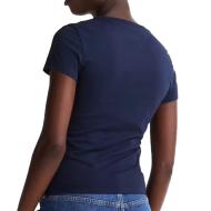 T-shirt Marine Femme Tommy Hilfiger Linear DW0DW18398 vue 2