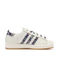 Baskets Blanc Cassé/Multicolore Fille/Femme Adidas Superstar vue 2