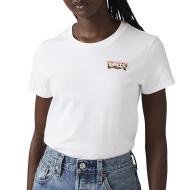 T-Shirt Blanc/Rose Femme Levi's The Perfect
