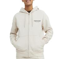 Sweat Zippé Beige Homme Jack & Jones Orvester pas cher