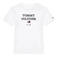 T-shirt Blanc Garçon Bébé Tommy Hilfiger KN0KN01761 pas cher