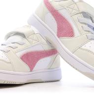 Baskets Blanches/Roses Fille Puma Rebound vue 7