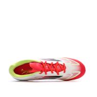 Chaussures de Foot Blanc/Rouge Adidas F50 League FG/MG vue 4