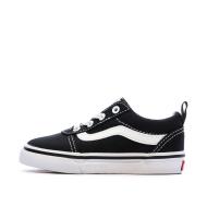 Baskets Noires/Blanches Enfant Vans Ward Slip-on pas cher