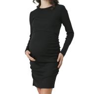 Robe de Grossesse et Allaitement Noire Femme Mamalicious Emily pas cher