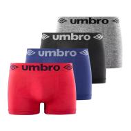 x4 Boxers Noir/Rouge/Bleu Homme Umbro AS1B1 pas cher