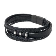 Bracelet Noir Geographical Norway 315116 pas cher