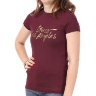 T-shirt BordeauxFemme Guess Gold pas cher