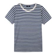 Camiseta azul marino/blanca para mujer TBS Encre barato