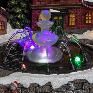 Village de Noël lumineux Maison et fontaine Atmosphera vue 2