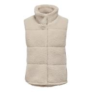 Gilet Ecru Fille Kids ONLY Sandra Teddy Waistcoat vue 3