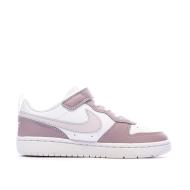 Baskets Gris/Blanc Fille Nike Court Borough Low vue 2