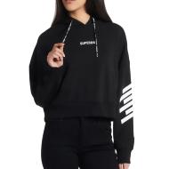 Sweat à capuche Noir Femme Superdry Train Core pas cher