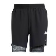 Short de Running Noir Homme Adidas Wo Pow 2in1 vue 3