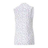 Polo Blanc/Bleu Femme Puma Floral vue 2