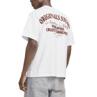 T-Shirt Blanc Homme Jack & Jones Bury vue 2