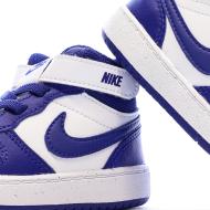 Baskets Blanc/Bleu Garçon Nike Court Borough vue 7