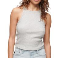 Débardeur Gris Femme Superdry Essential Logo Racer pas cher