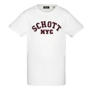 T-shirt Blanc Homme Schott Crew pas cher