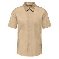 Chemise Manches Courtes Beige Homme Only & Sons Cantley