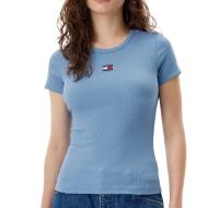 T-Shirt Bleu Moyen Femme Tommy Hilfiger Badge