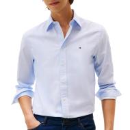 Chemise Bleu Clair Homme Tommy Hilfiger Flex Poplin pas cher