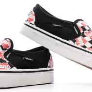 Baskets Blanches/Noires/Roses Femme Vans Asher vue 7