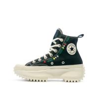 Baskets Noir Femme Converse Run Star Fleurs pas cher
