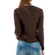 T-shirt Manches Longues Marron Femme Superdry W6011928A vue 2
