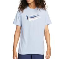 T-shirt Bleu Homme Nike Swoosh pas cher