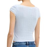 Débardeur Bleu Femme Tommy Hilfiger Pointell vue 2