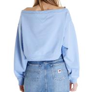 Sweat Bleu Femme Tommy Hilfiger Off Shoulder vue 2